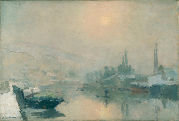 28 - Albert Lebourg - La Seine et l'île Lacroix à Rouen en hiver.jpg